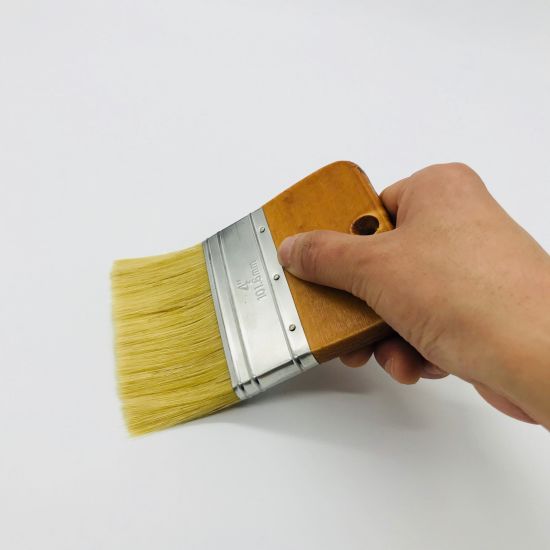 High Quality Wholesale Wooden Handle Paddle Bristle Paint Brush